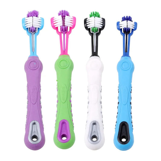 Pet Three Sided Toothbrush