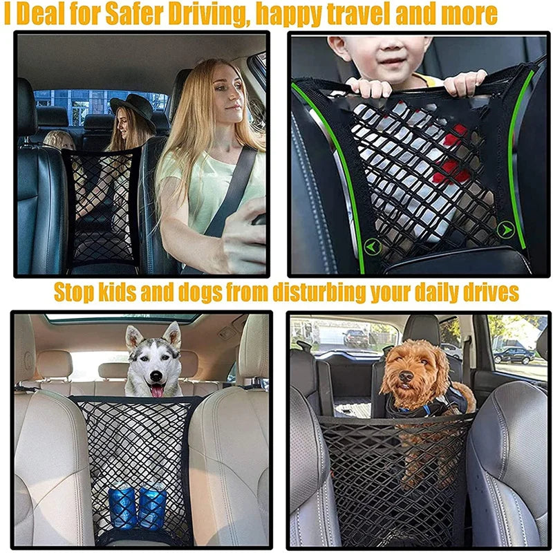 Dog Travel Car Net Barrier