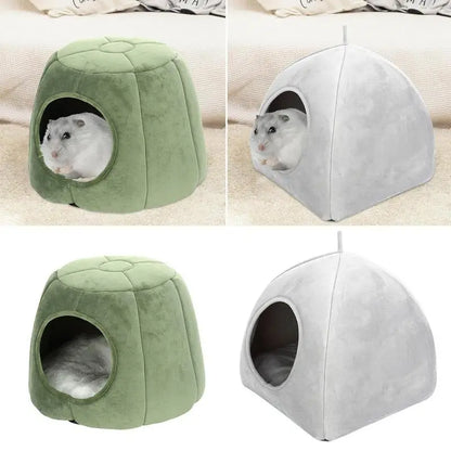 Winter Cat Kennel Plush Fluffy Bed