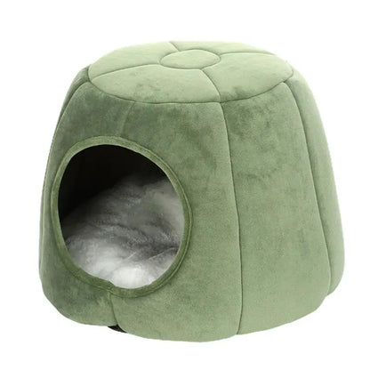 Winter Cat Kennel Plush Fluffy Bed