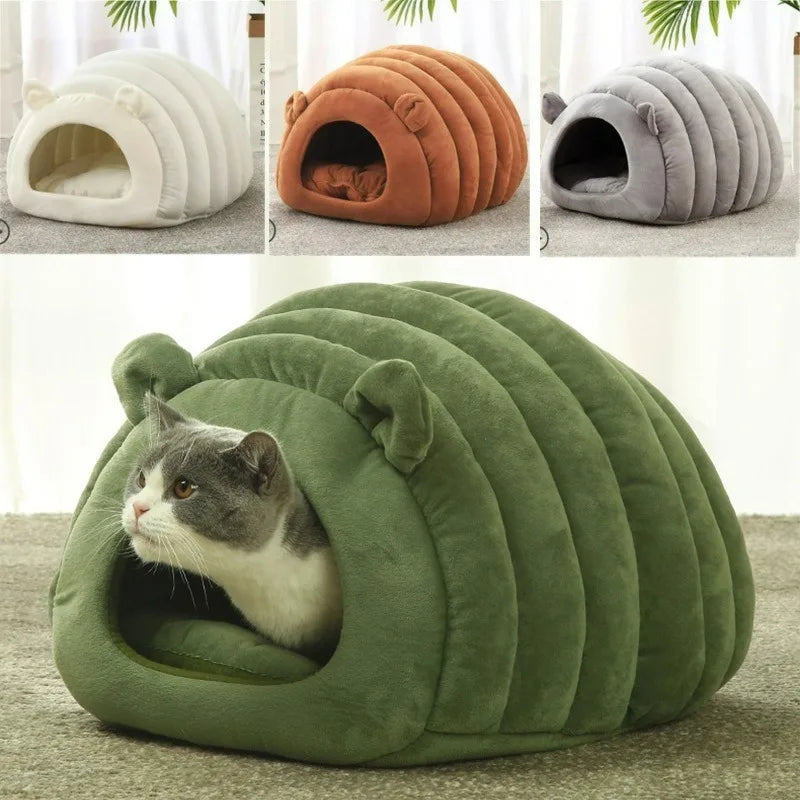 Semi-enclosed Caterpillar Cat Nest