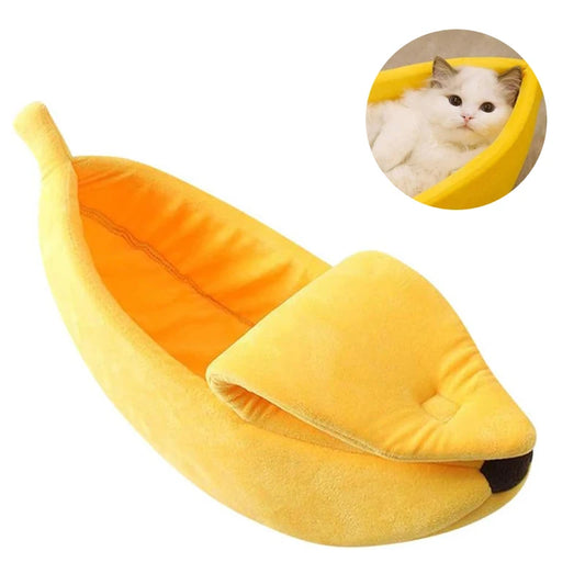 Warm Banana Shaped Pet Bed