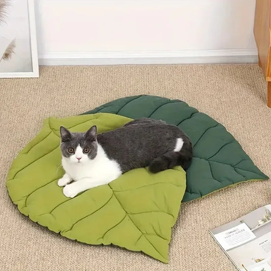 Leaf Shape Pet Soft Cotton Mat