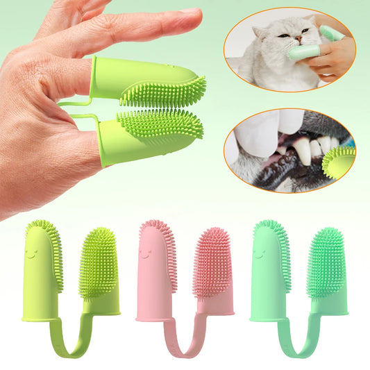 Pet Double Finger Toothbrush