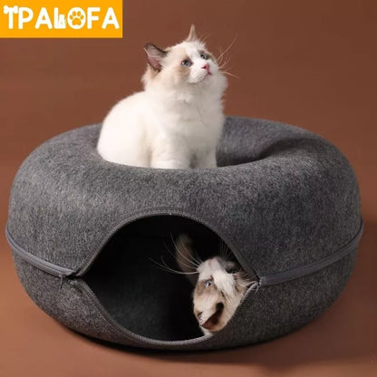 Felt Pet House Tunnel Bed