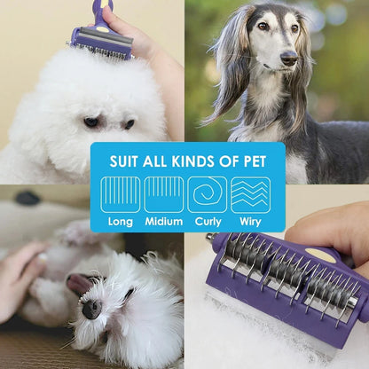 Dog Hair Removal Undercoat Rake